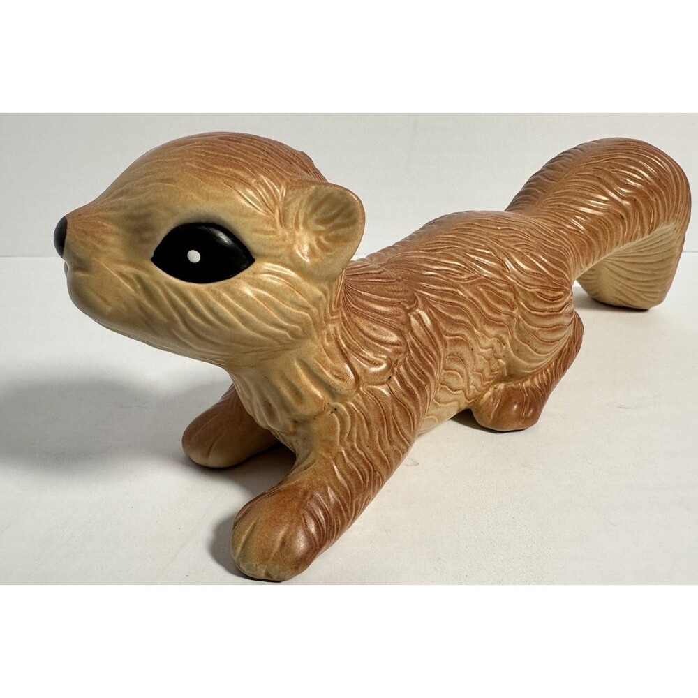Vintage Large Ceramic Squirrel Figurine 13” Woodland Animal Retro Kitsch Decor